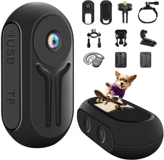 Mini sportcamera - zwart met 2,2 cm display en 1080p hd