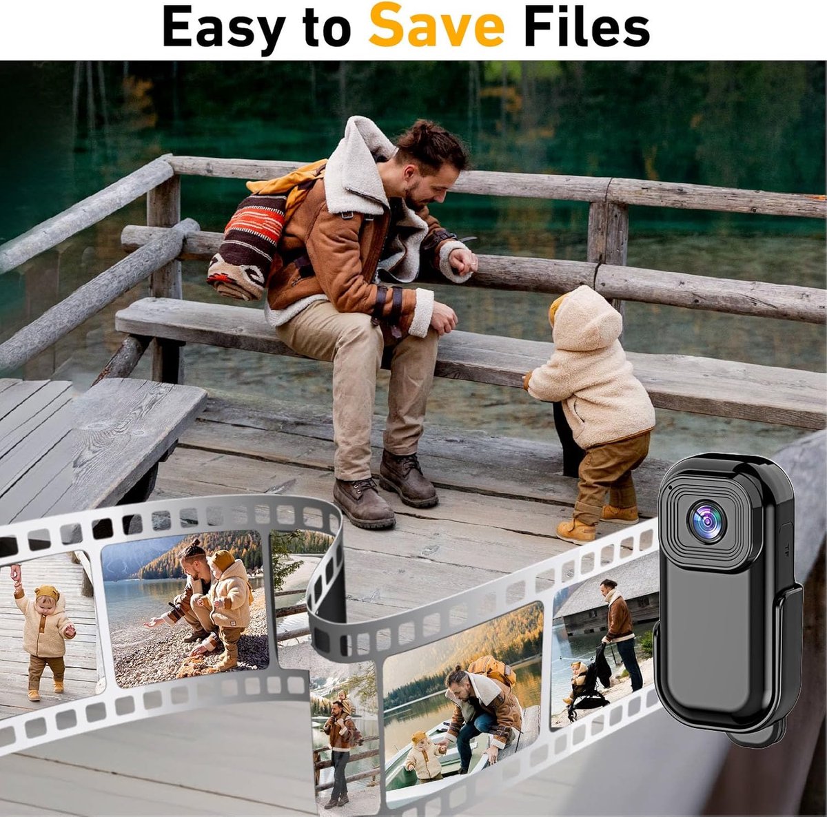 MKSS® Bodycam Action Cam 180º Zwart