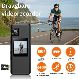 MKSS® Bodycam - Actioncam Zwart