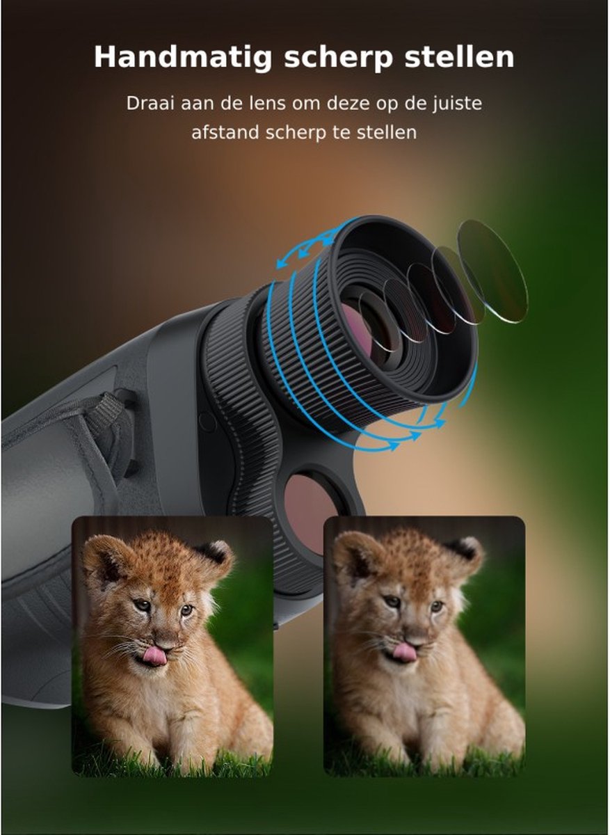 Nachtkijker 2 Inch Scherm 6x Optische Zoom incl. Beschermhoes en Kaartlezer