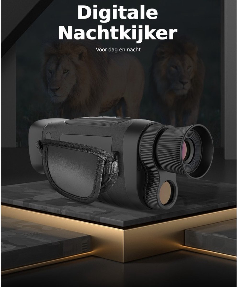 Nachtkijker met infrarood 2 Inch scherm 6x optische zoom inclusief beschermhoes en kaartlezer