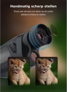 Nachtkijker met infrarood 2 Inch scherm 6x optische zoom inclusief beschermhoes en kaartlezer