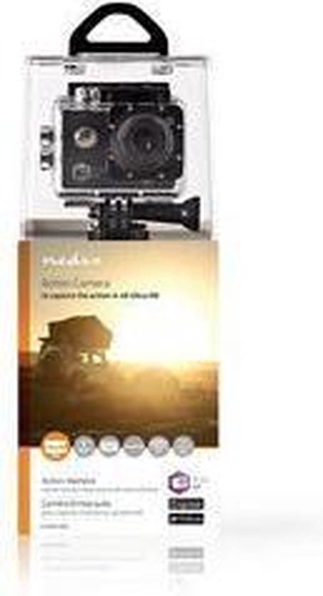 Nedis Action Cam 4K 16MP Zwart