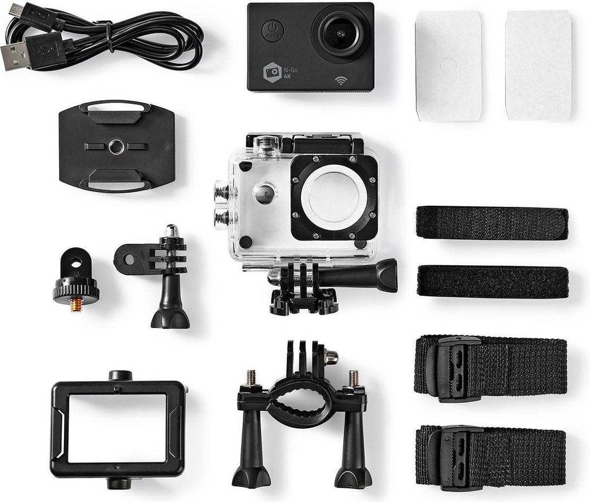 Nedis Action Cam 4K 16MP Zwart
