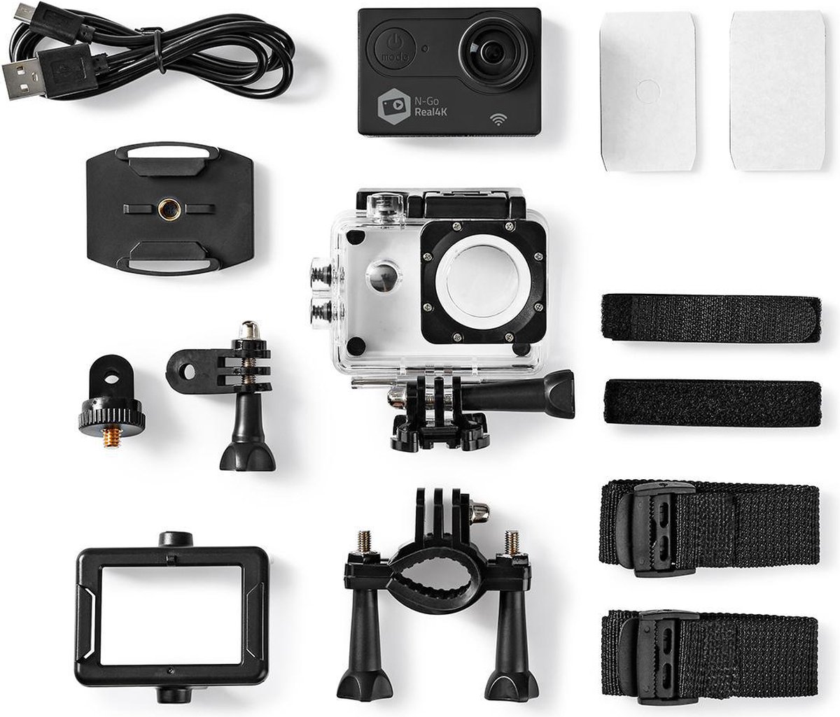 Nedis Action Cam 4K 16MP Zwart