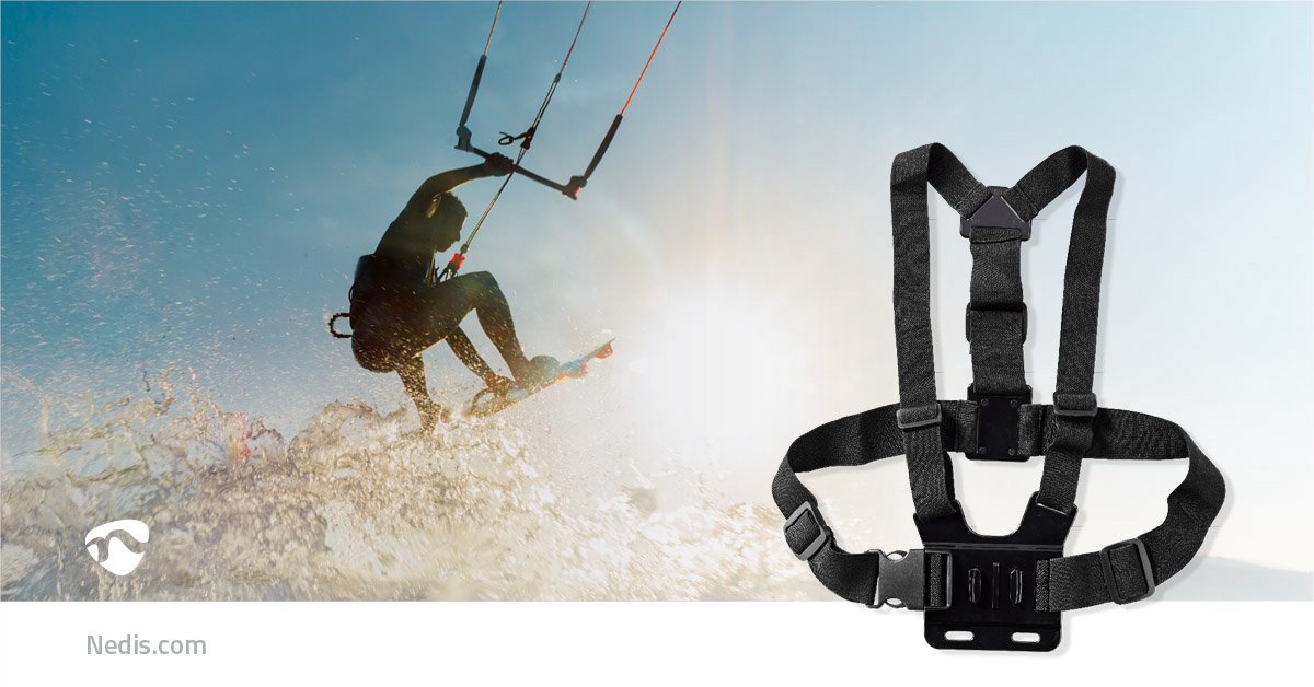 Nedis Action Cam Borstband Zwart