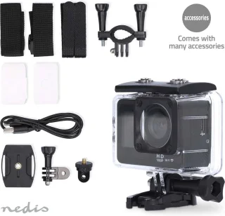 Nedis Action Camera 1080P 12MP Wi-Fi