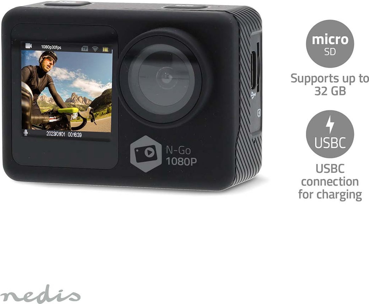 Nedis Action Camera 1080P 12MP Wi-Fi