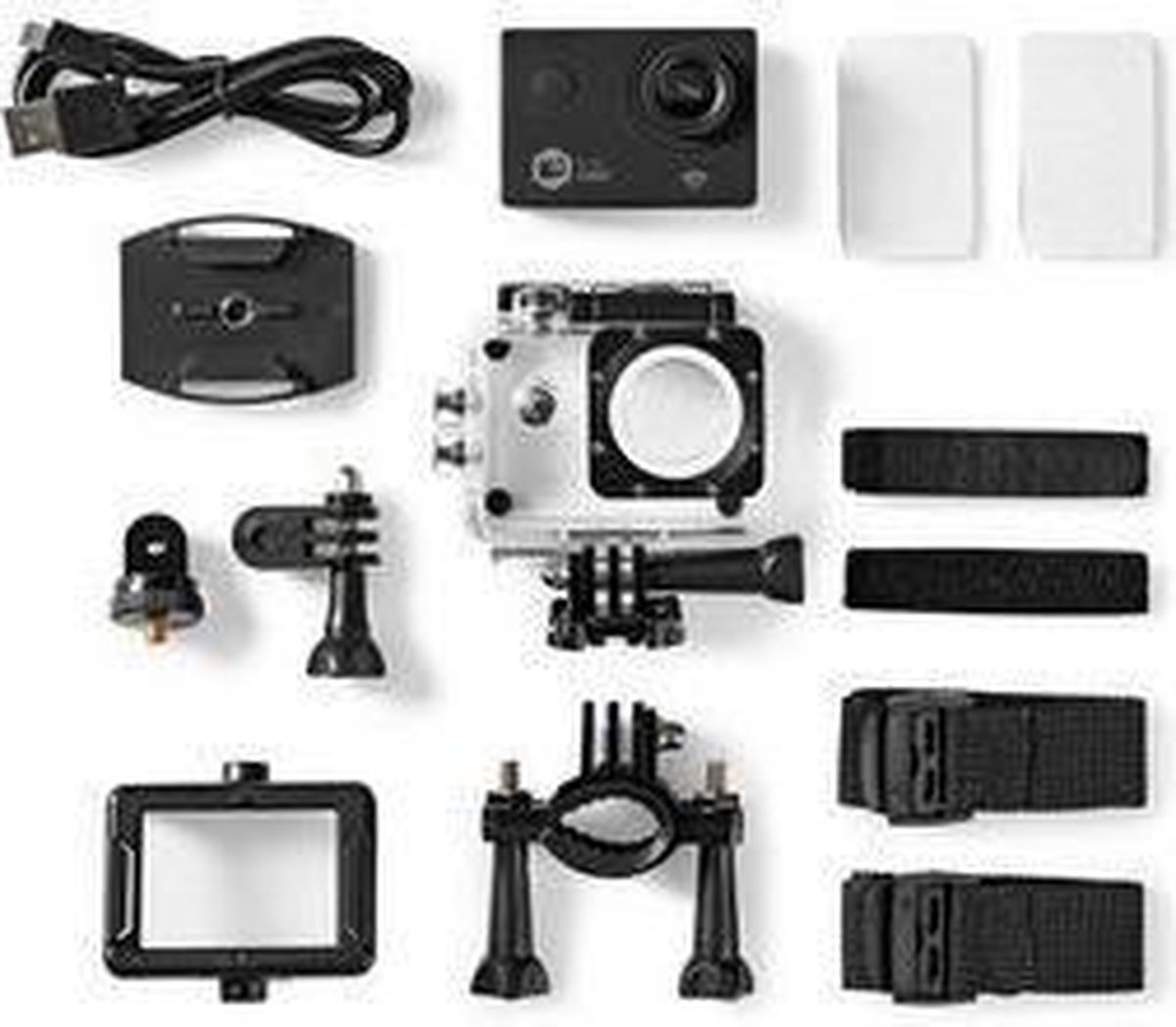 Nedis Action Camera 1080p 12MP WiFi Waterdicht 30M