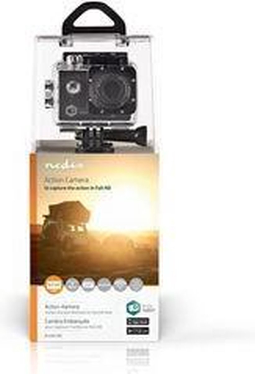 Nedis Action Camera 1080p 12MP WiFi Waterdicht 30M