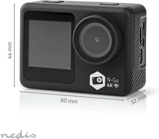Nedis Action Camera 4K 16MP Dual Screen WiFi