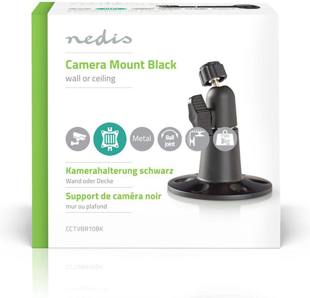 Nedis Camera Bevestiging Staal Zwart