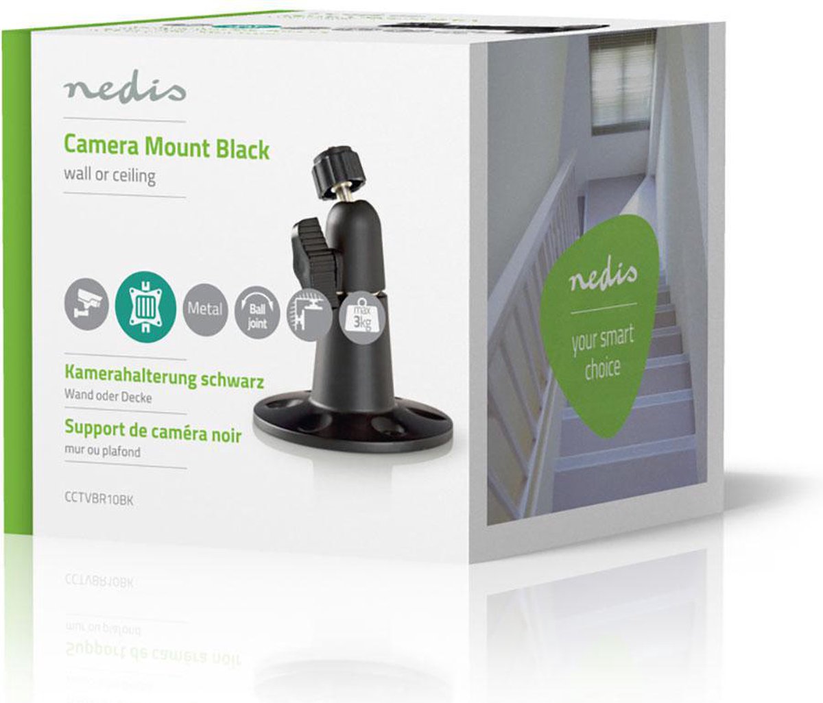 Nedis Camera Bevestiging Staal Zwart
