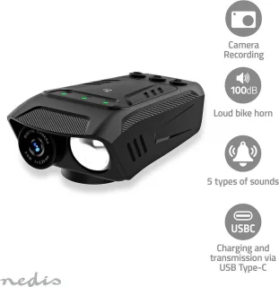 Nedis Fietscamera 2MP 1080p Zwart