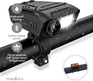 Nedis Fietscamera 2MP 1080p Zwart