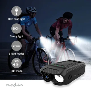 Nedis Fietscamera 2MP 1080p Zwart