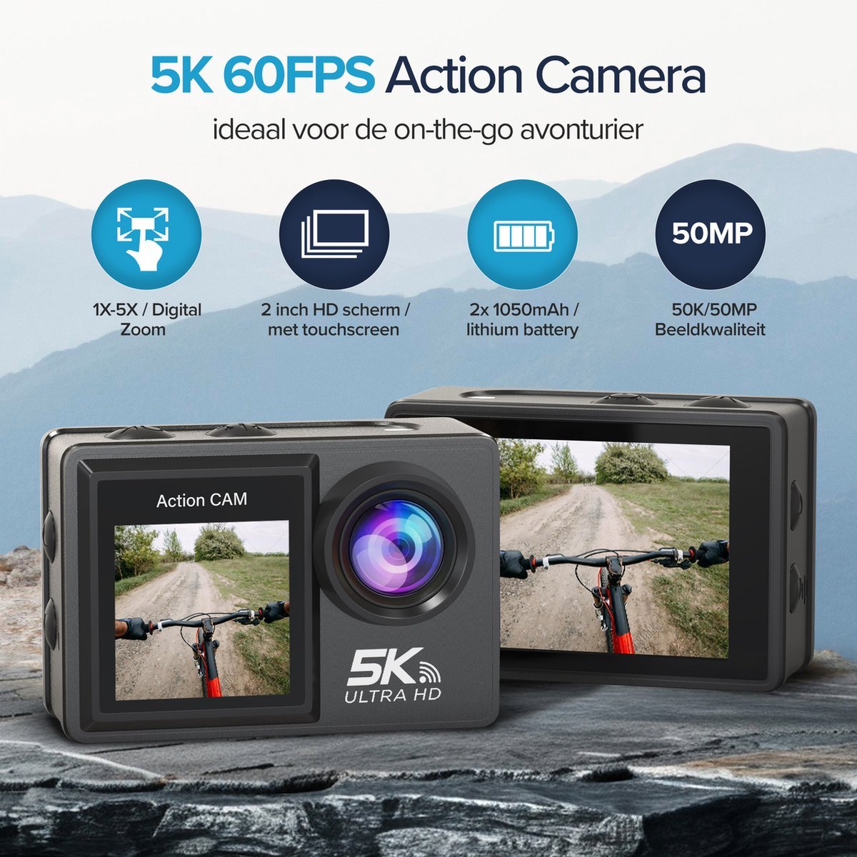 Nexino 5K Action Camera Touchscreen