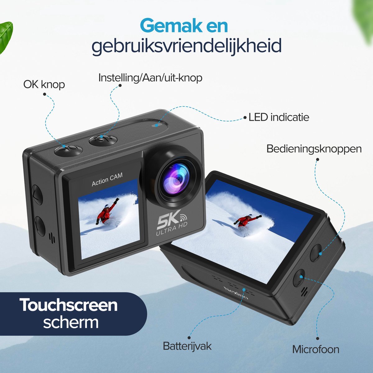 Nexino 5K Action Camera Touchscreen