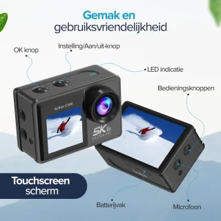 Nexino 5K Action Camera Touchscreen