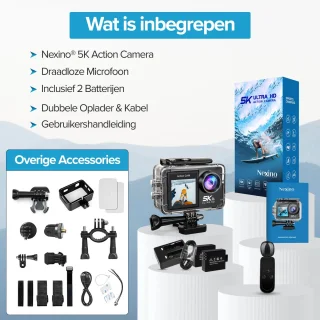 Nexino 5K Action Camera Touchscreen