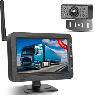 Nhopeew draadloze achteruitrijcamera 4,3 inch, IP68 waterdicht, voor auto's
