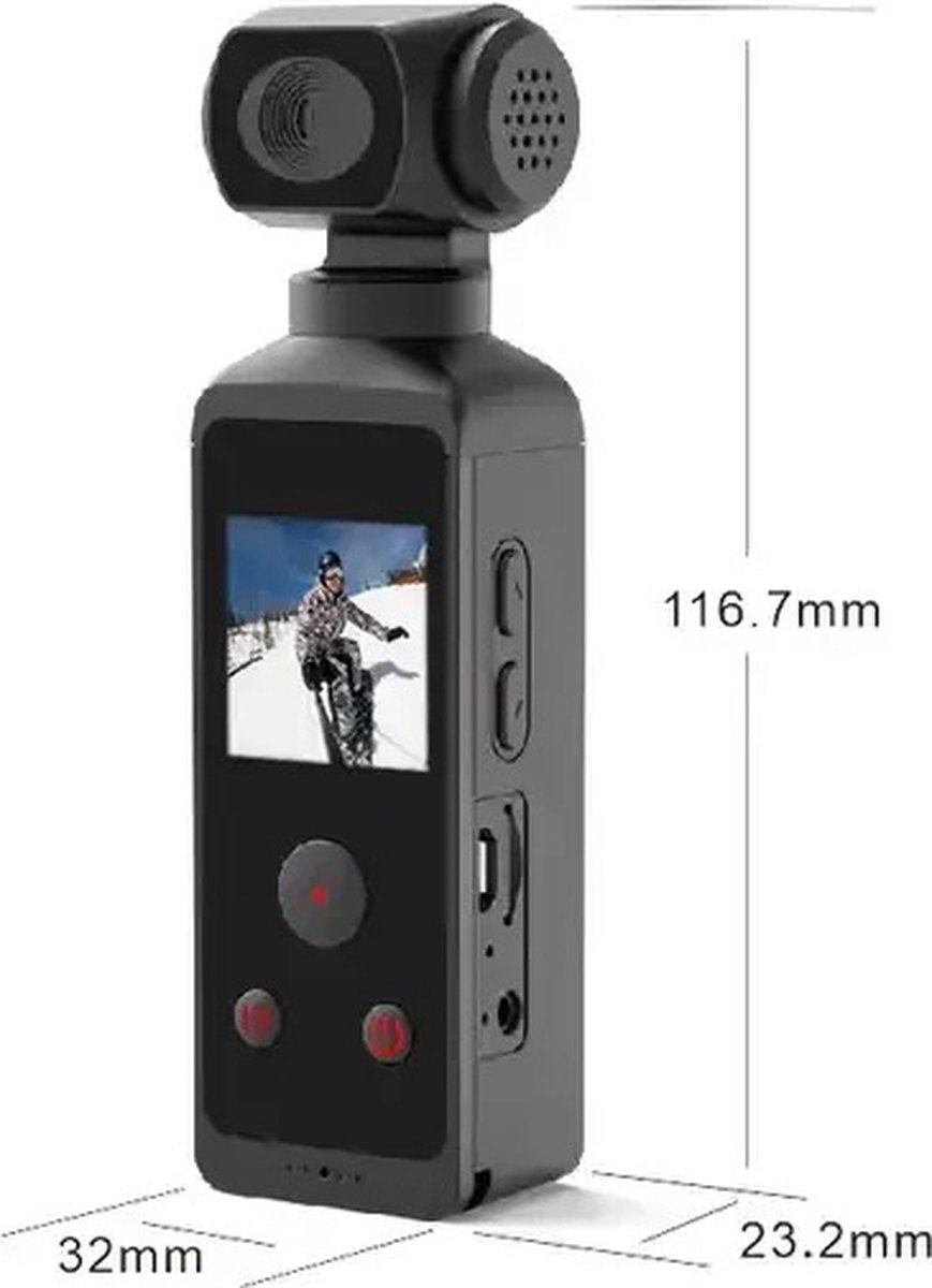 NovaWare 4K Pocket Camera Actie Camera Mini 32GB