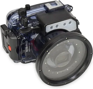 Onderwatercamera behuizing tot 60m voor Sony RX100 VII met bedieningsknoppen