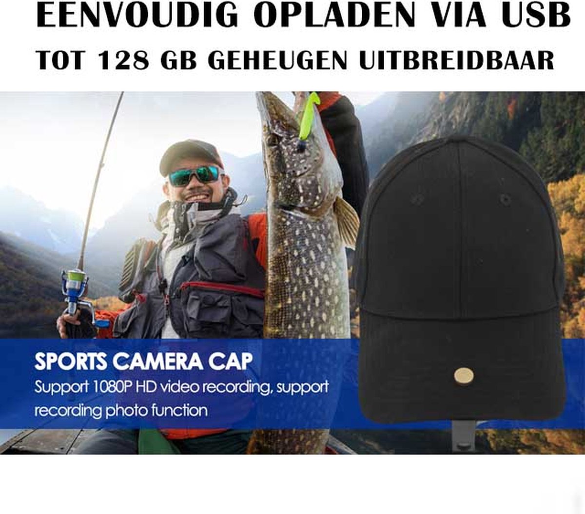 Pet met Full HD Camera - Sport Cap