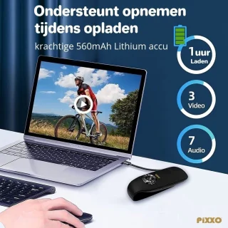 PiXXO Bodycam Full HD 1080P met Clip en Magneet 32GB