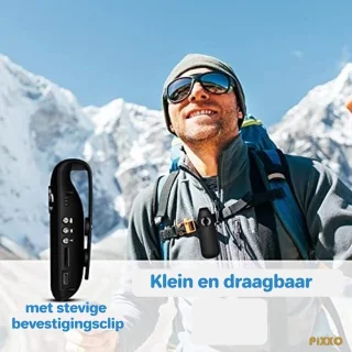 PiXXO Bodycam Full HD 1080P met Clip en Magneet 32GB