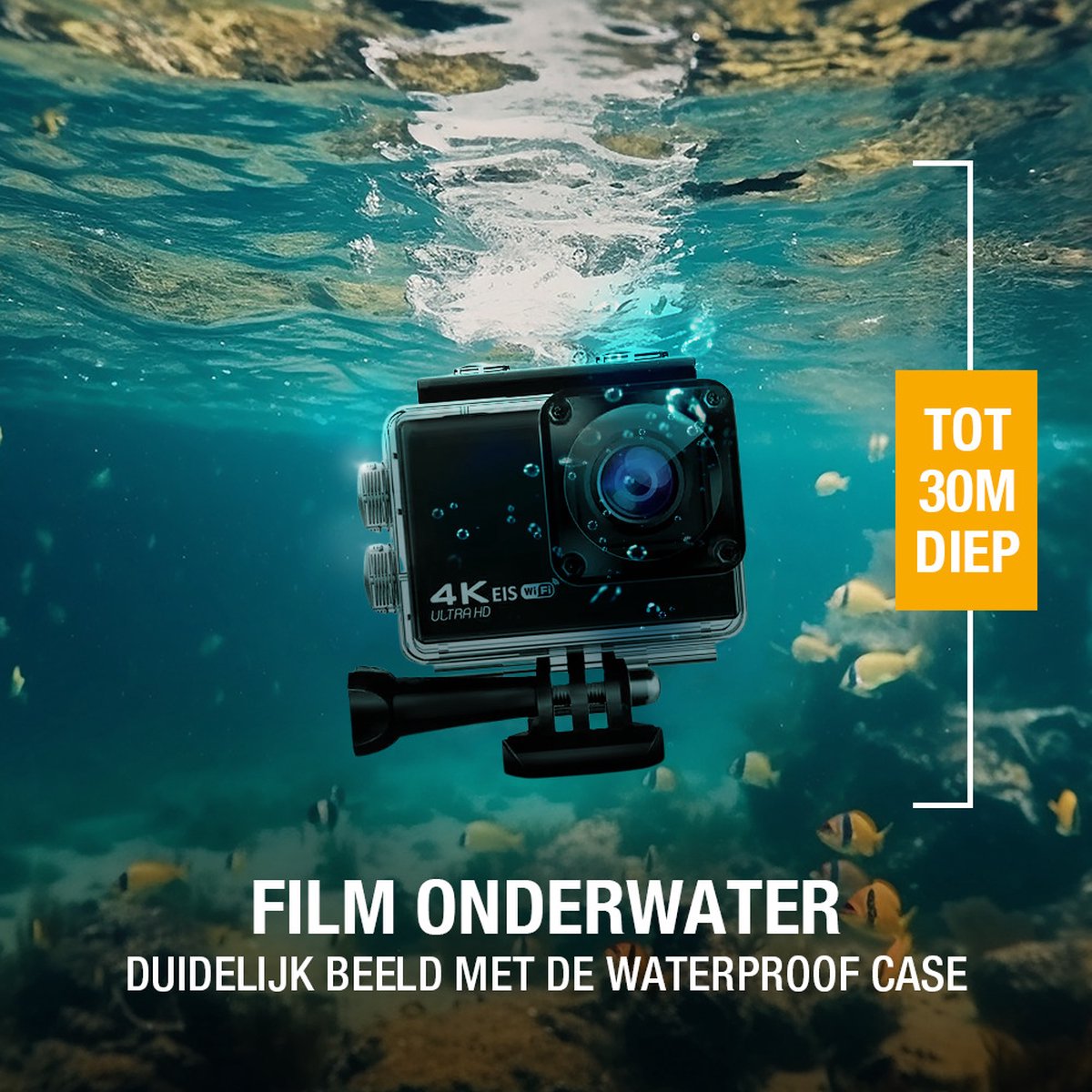 Pora&Co Action Camera 4K 16MP WiFi