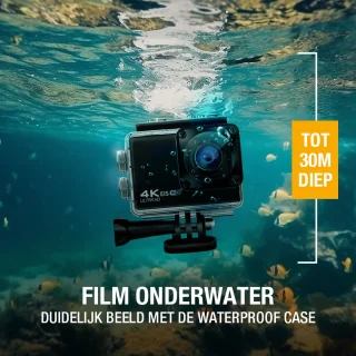 Pora&Co Action Camera 4K 16MP WiFi