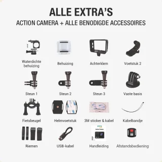 Pora&Co Action Camera 4K 16MP WiFi