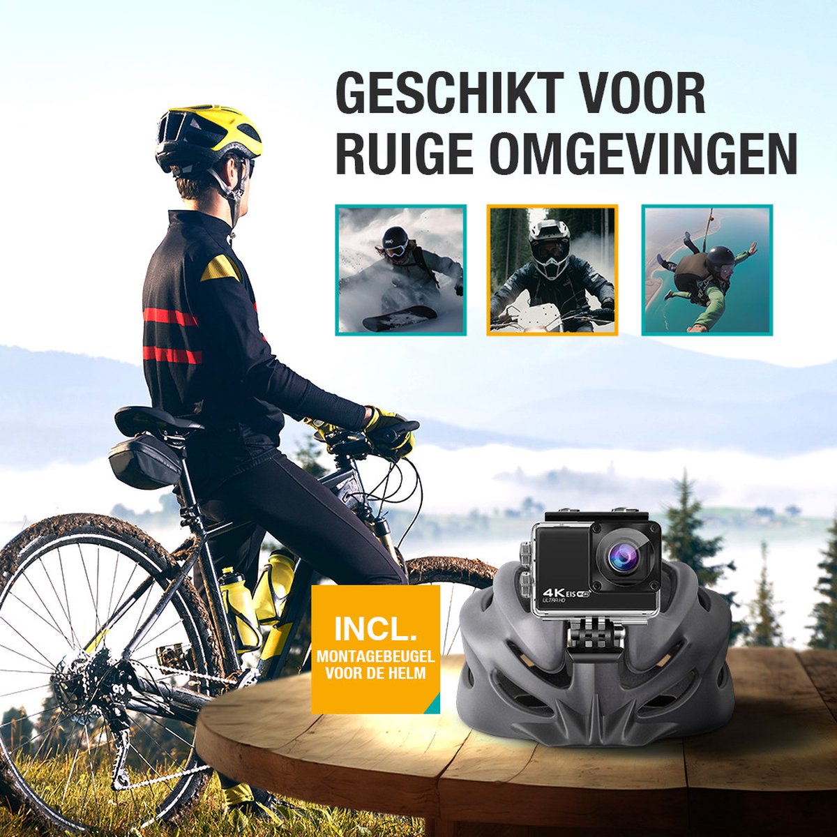 Pora&Co Action Camera 4K 16MP WiFi