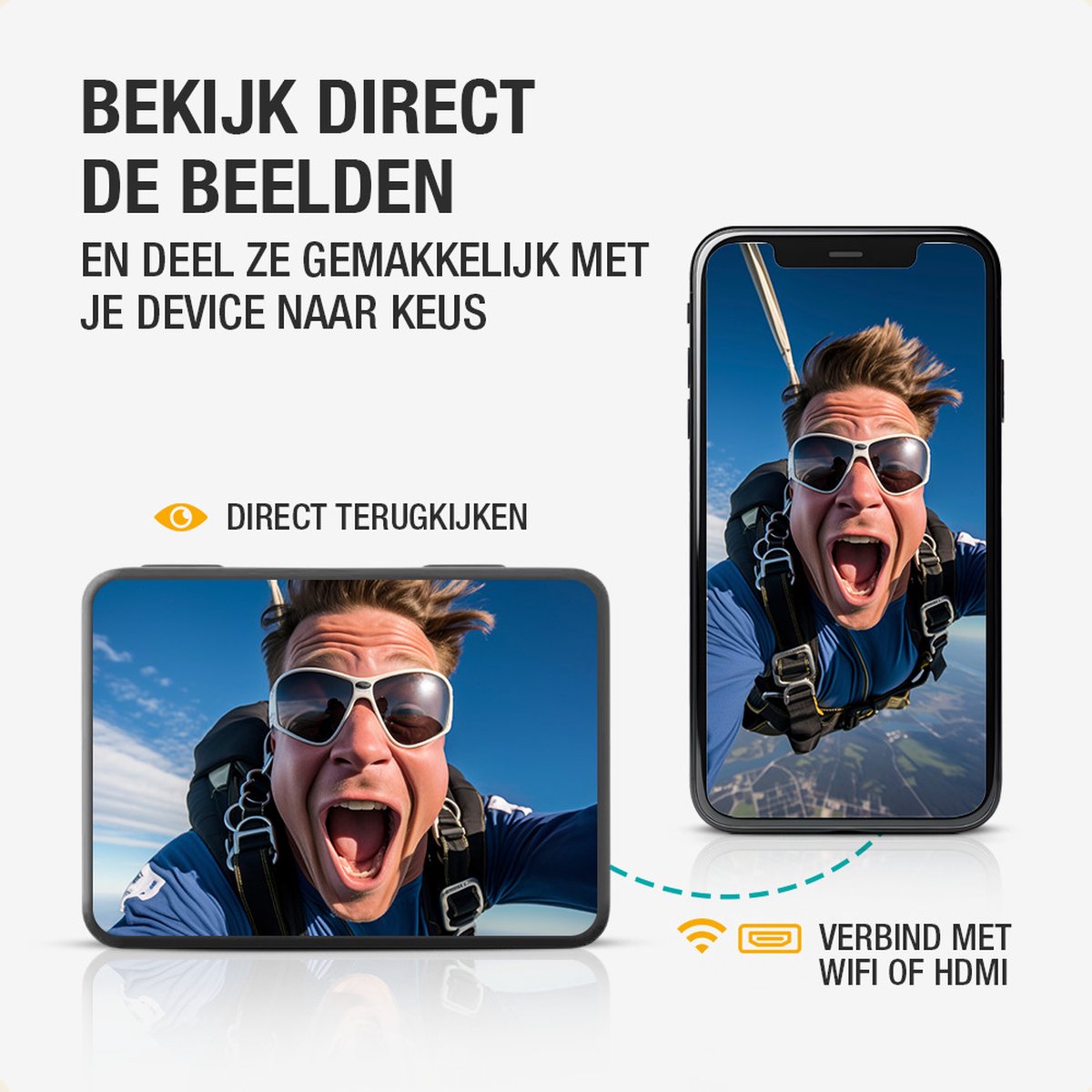 Pora&Co Action Camera 4K 16MP WiFi