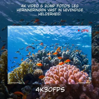 Quivano bodycam 4K actiecamera 64GB microSD zwart