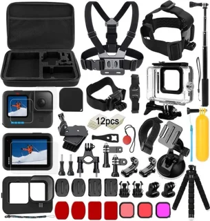 De REWYTAZ Action Camera Accessoirekit voor GoPro Hero 9/10/11/12 in één oogopslag