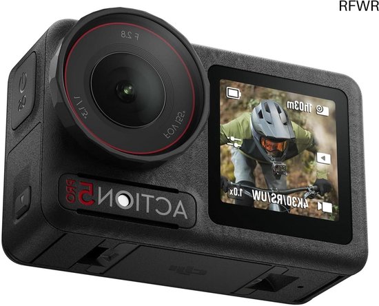 RFWR Actiecamera 4K met dubbele OLED-touchscreens