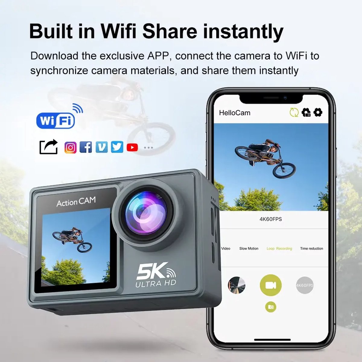 Senzo Action Camera 5K Onderwater 30M
