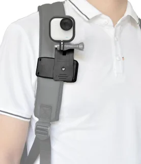 ShopVlot action cam houder 2-in-1 cap clip en backpack clip