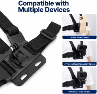 ShopVlot borstgordelhouder voor actiecamera-accessoires - 5 stuks