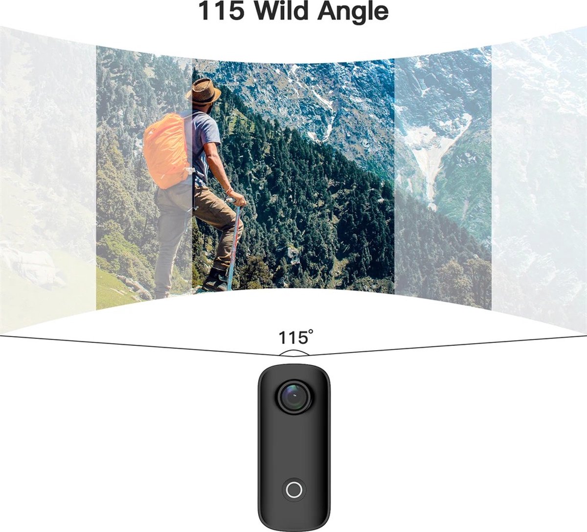 SJCAM C100 Plus Actiecamera Zwart