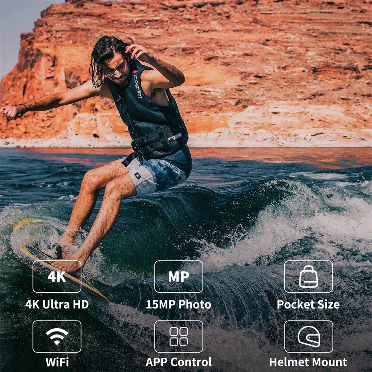 SJCAM C100 Plus Actiecamera Zwart