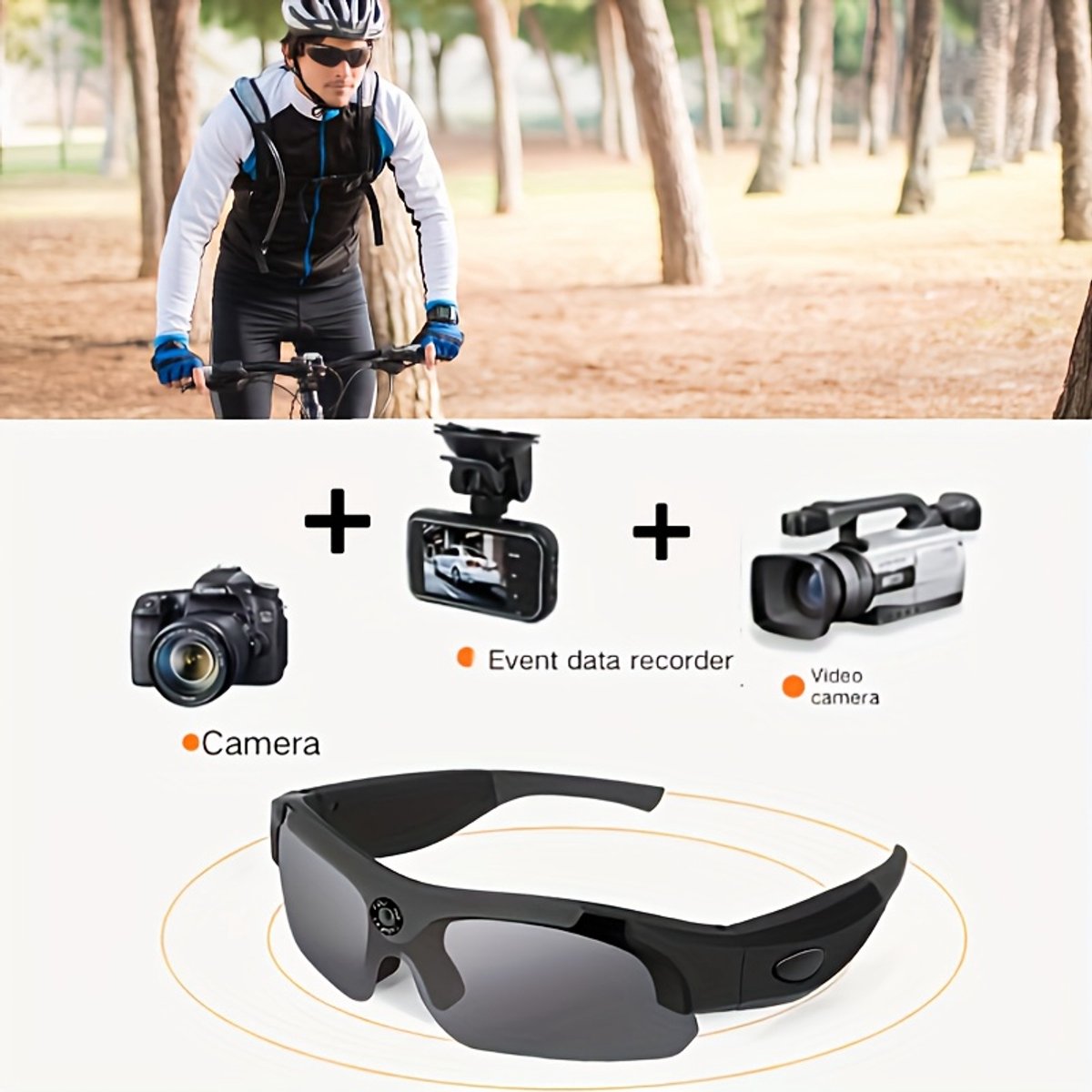 Slimme Videobril 1080P HD Met Camera 64GB