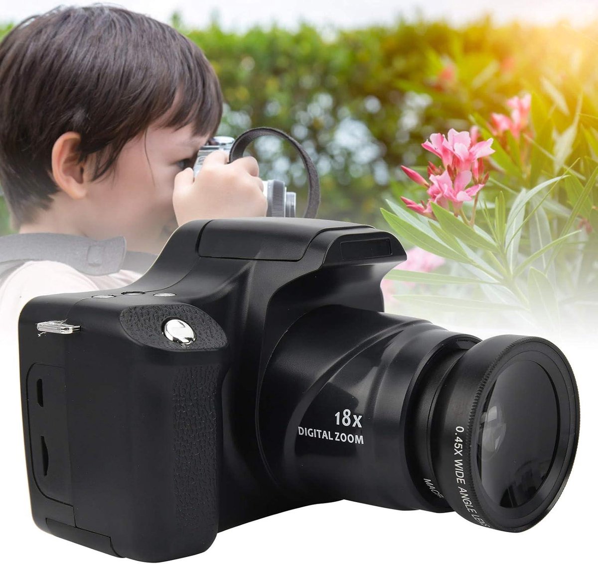 SLR-camera 24MP 18x zoom met LCD-scherm en flits - Standaard editie