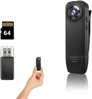SnelShoppen 1080p body camera, zwart