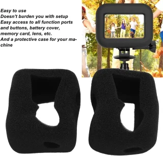 SnelShoppen 2 stuks Foam Windslayer-behuizing voor actiecamera, geschikt voor Osmo Action 4 en 3