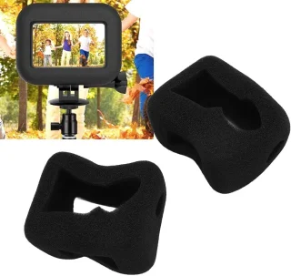 SnelShoppen 2 stuks Foam Windslayer-behuizing voor actiecamera, geschikt voor Osmo Action 4 en 3