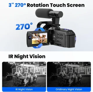 SnelShoppen 5K video camera camcorder YouTube vlog camera