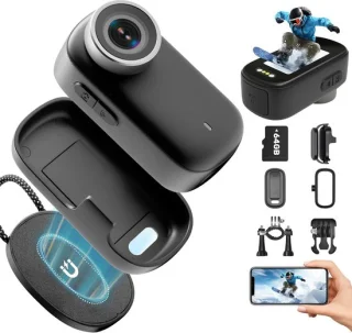 SnelShoppen action cam 4K WiFi mini body camera 64GB